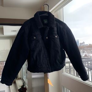 Jean jacket with Sherpa lining